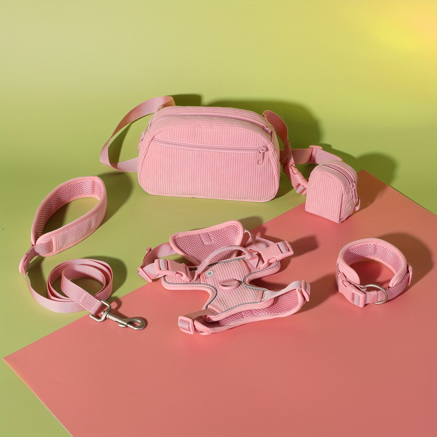 Set zgardă personalizată din catifea + accesorii câine
