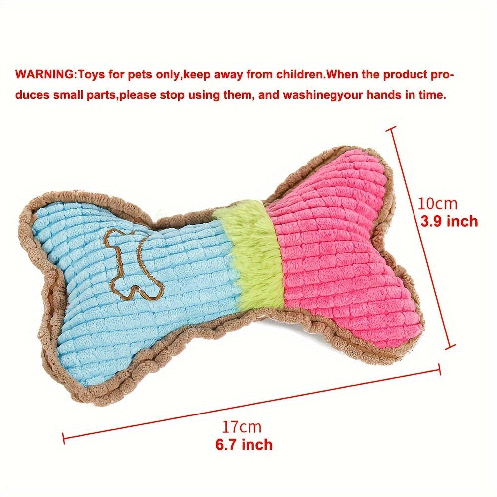 Jucărie Câini Pluș Squeaky – Design Os Drăguț, Ros & Distracție