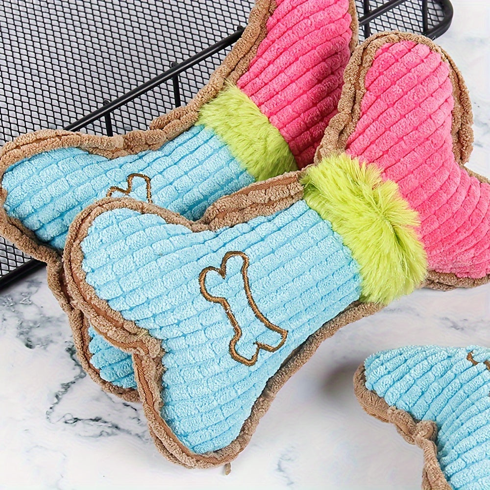 Jucărie Câini Pluș Squeaky – Design Os Drăguț, Ros & Distracție