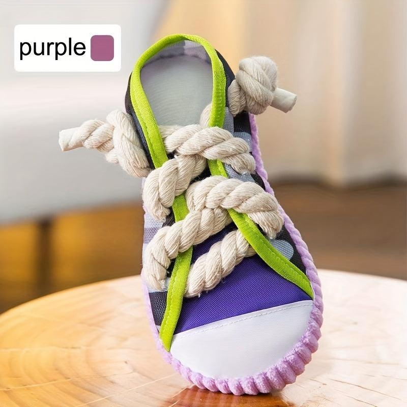 Jucărie Câini Tip Adidaș – Cu Șiret Frânghie & Clopoței