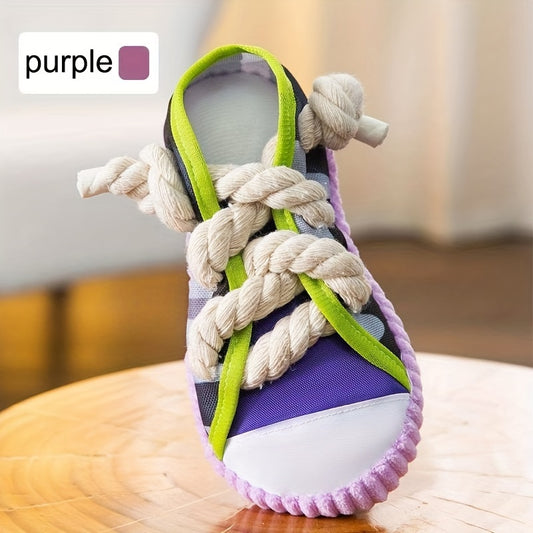 Jucărie Câini Tip Adidaș – Cu Șiret Frânghie & Clopoței