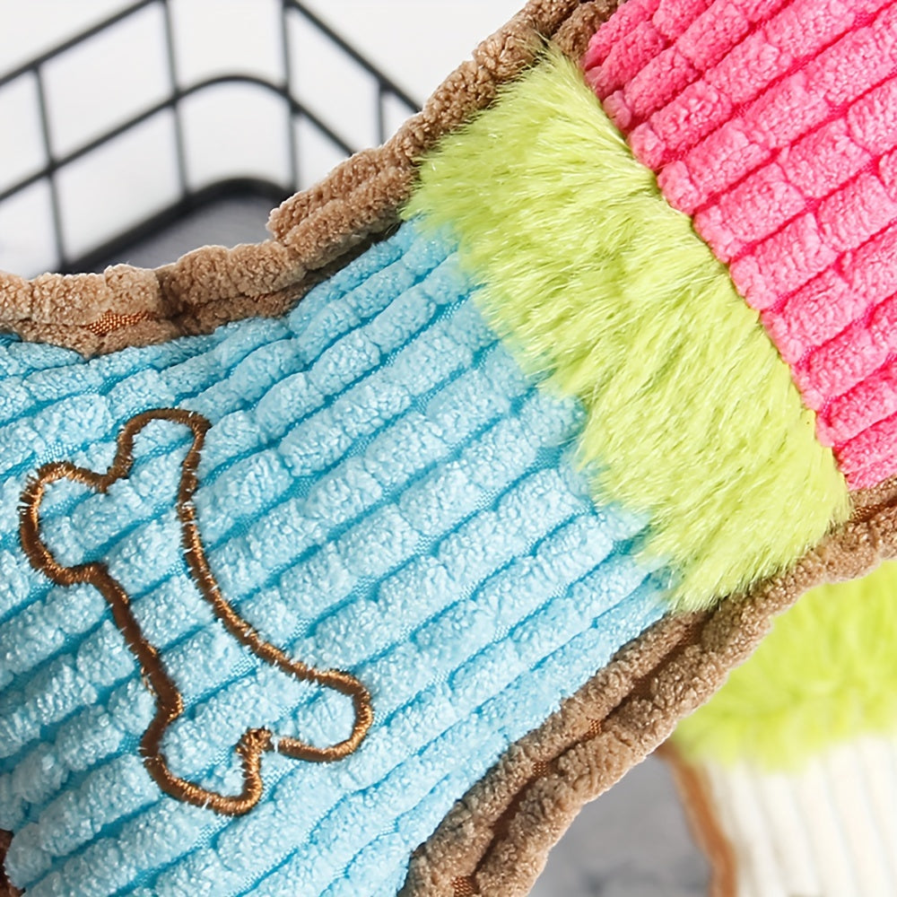 Jucărie Câini Pluș Squeaky – Design Os Drăguț, Ros & Distracție