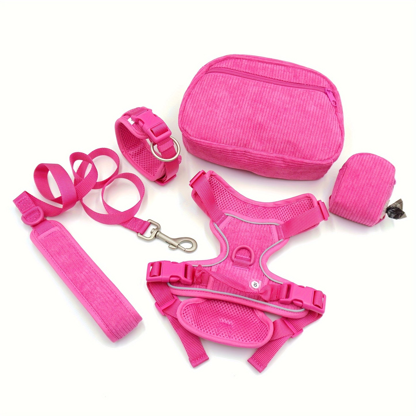 Set zgardă personalizată din catifea + accesorii câine