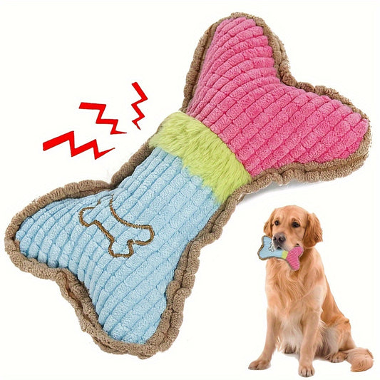 Jucărie Câini Pluș Squeaky – Design Os Drăguț, Ros & Distracție