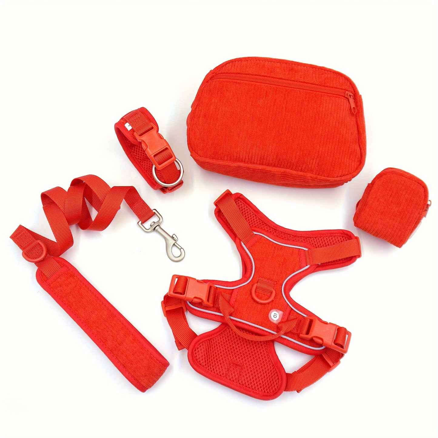 Set zgardă personalizată din catifea + accesorii câine