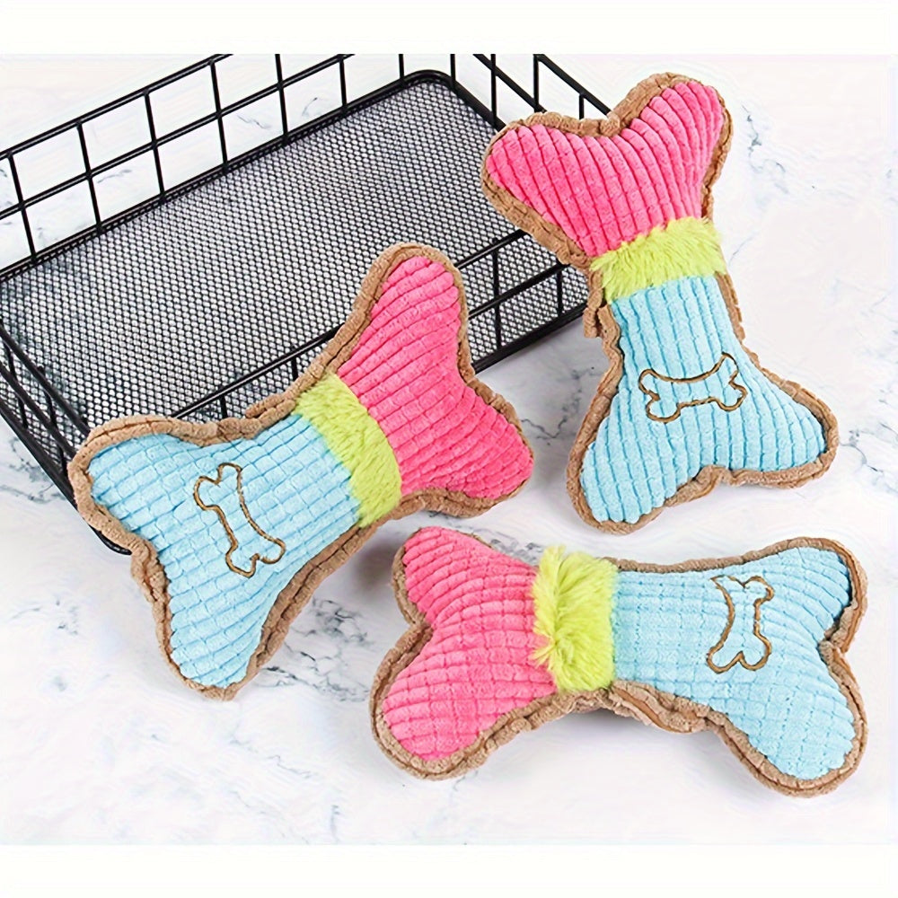 Jucărie Câini Pluș Squeaky – Design Os Drăguț, Ros & Distracție