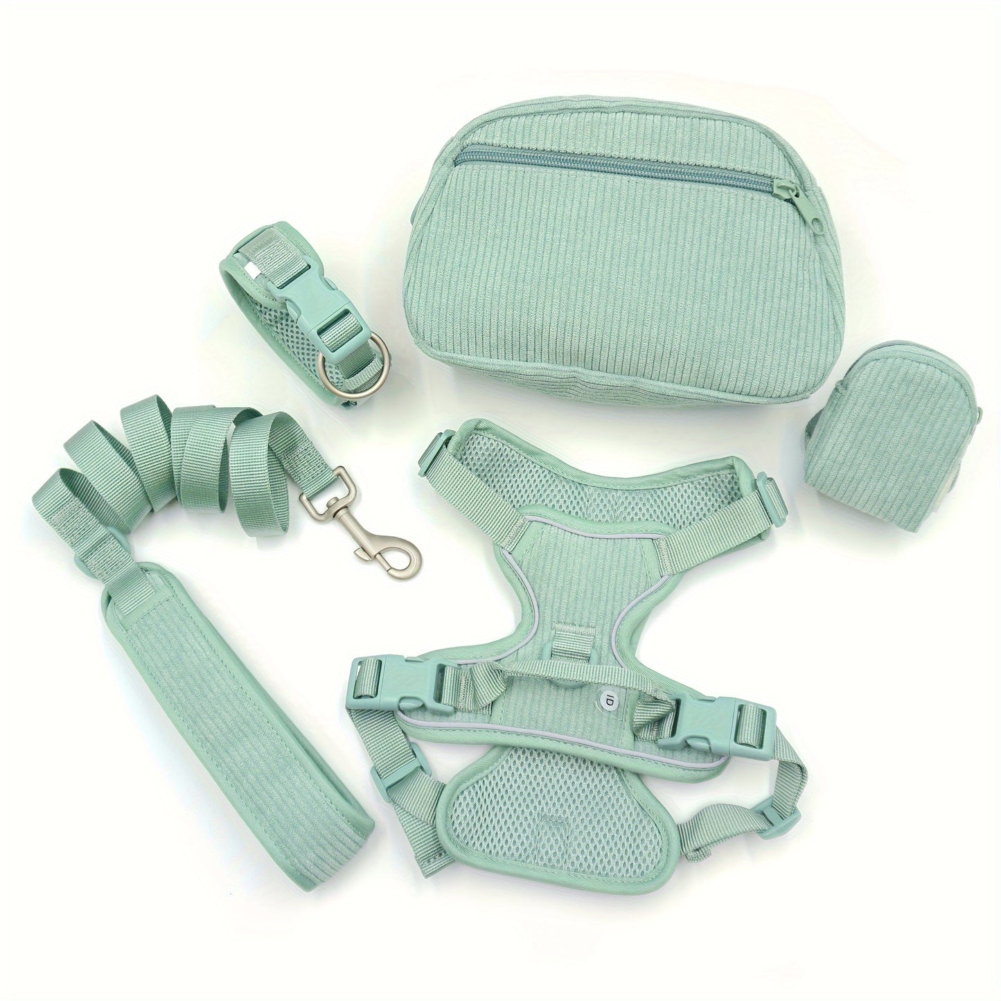 Set zgardă personalizată din catifea + accesorii câine
