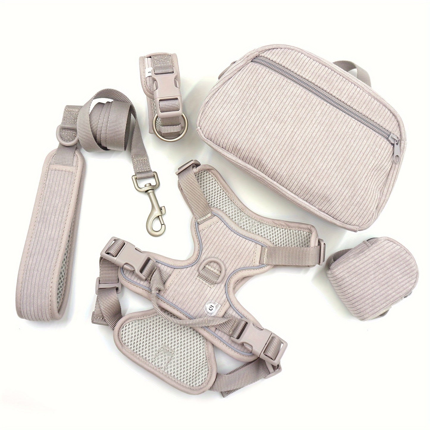 Set zgardă personalizată din catifea + accesorii câine